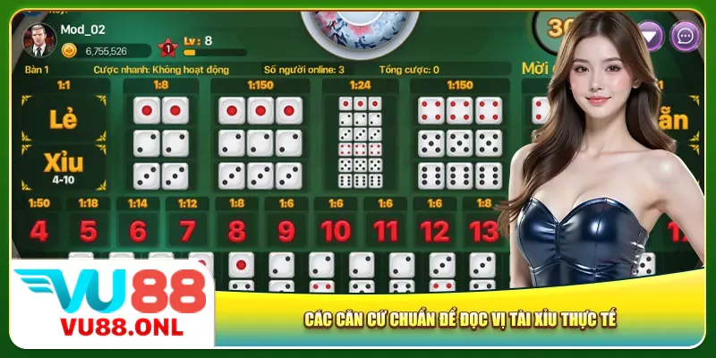 Các căn cứ chuẩn để đọc vị tài xỉu thực tế